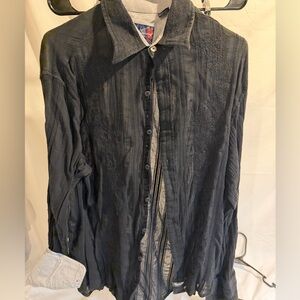 English Laundry Textured Black Shirt